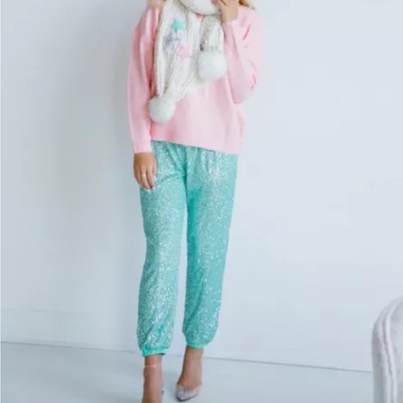 Judith March Small jogger pants. Turquoise - Picture 6 of 8